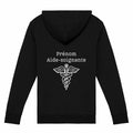 A PERSONNALISER - Sweat à capuche zippé - Aide-soignante (noir ou bleu) - dos_1