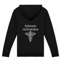 A PERSONNALISER - Sweat à capuche zippé - Infirmière (noir ou bleu) - dos_1