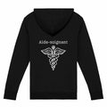 Sweat à capuche zippé - Aide-soignant (noir ou bleu) - dos_1