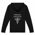 A PERSONNALISER - Sweat à capuche zippé - Infirmier (noir ou bleu) - dos_1