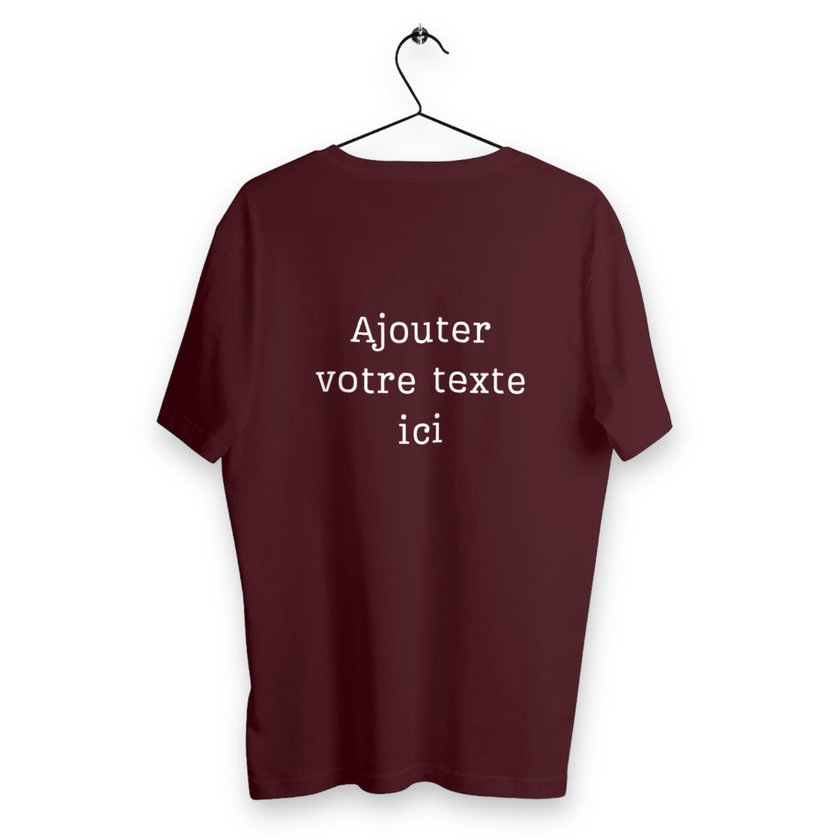 T-shirt Unisexe Classique à personnaliser (dos) - dos_bordeaux