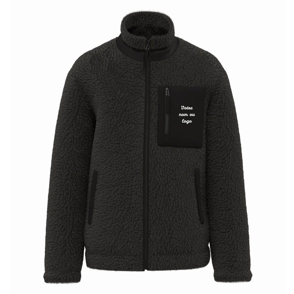 Veste unisexe en sherpa à personnaliser  - face_0
