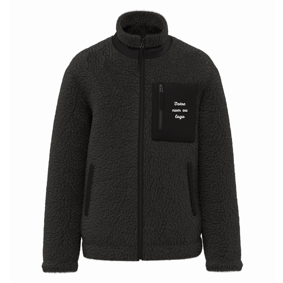 Veste unisexe en sherpa à personnaliser  - face_0
