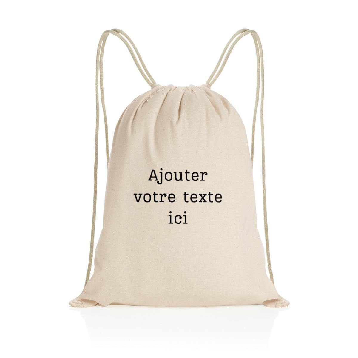 Sac à dos à cordelettes recyclé à personnaliser - face_0