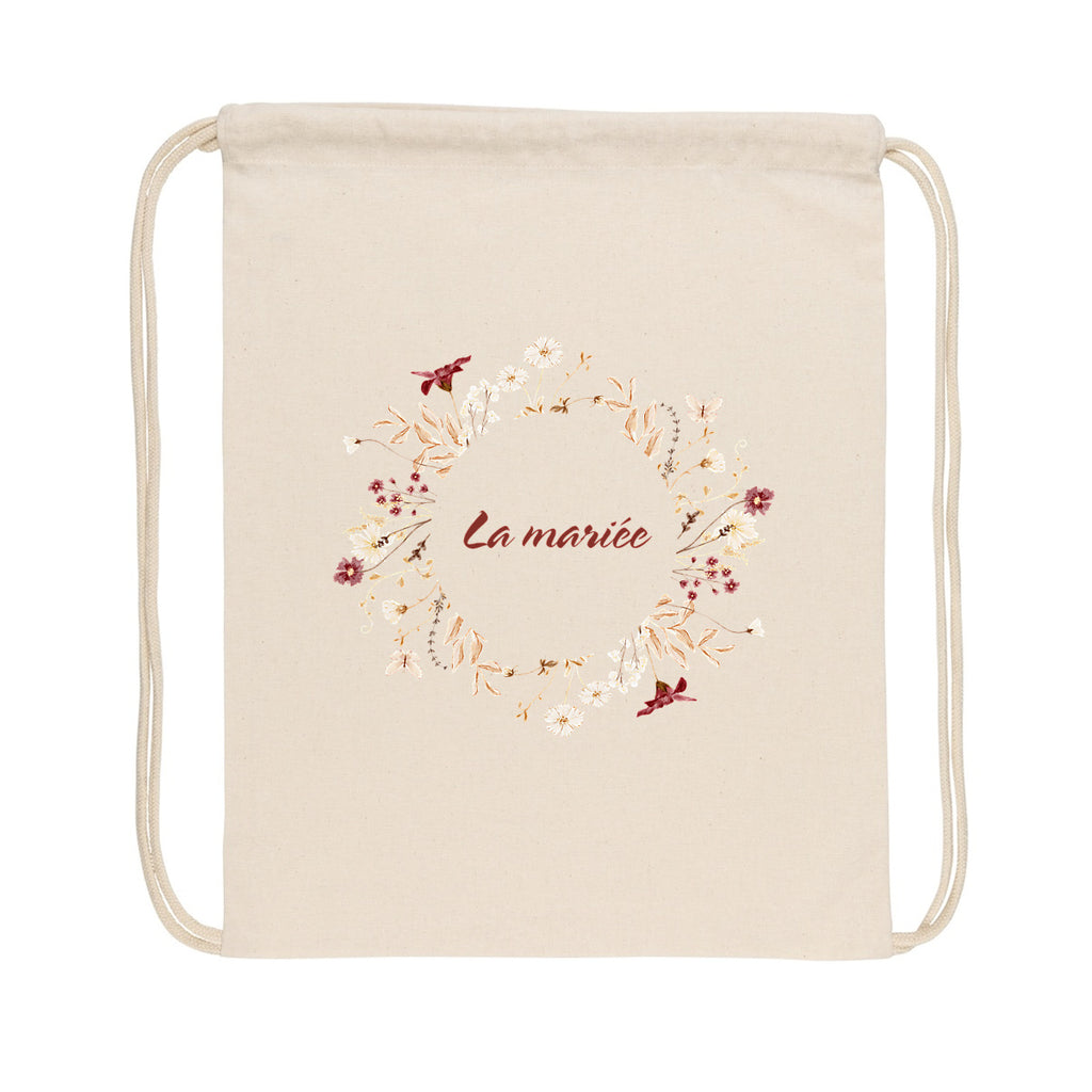 Sac à dos à cordelettes recyclé - La Mariée - face_0