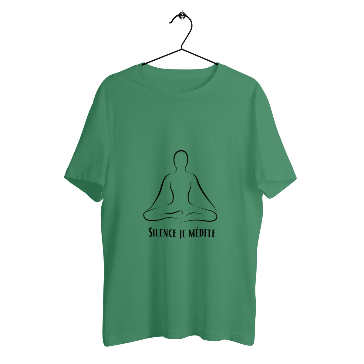 T-shirt unisexe léger - Silence je médite - face_0