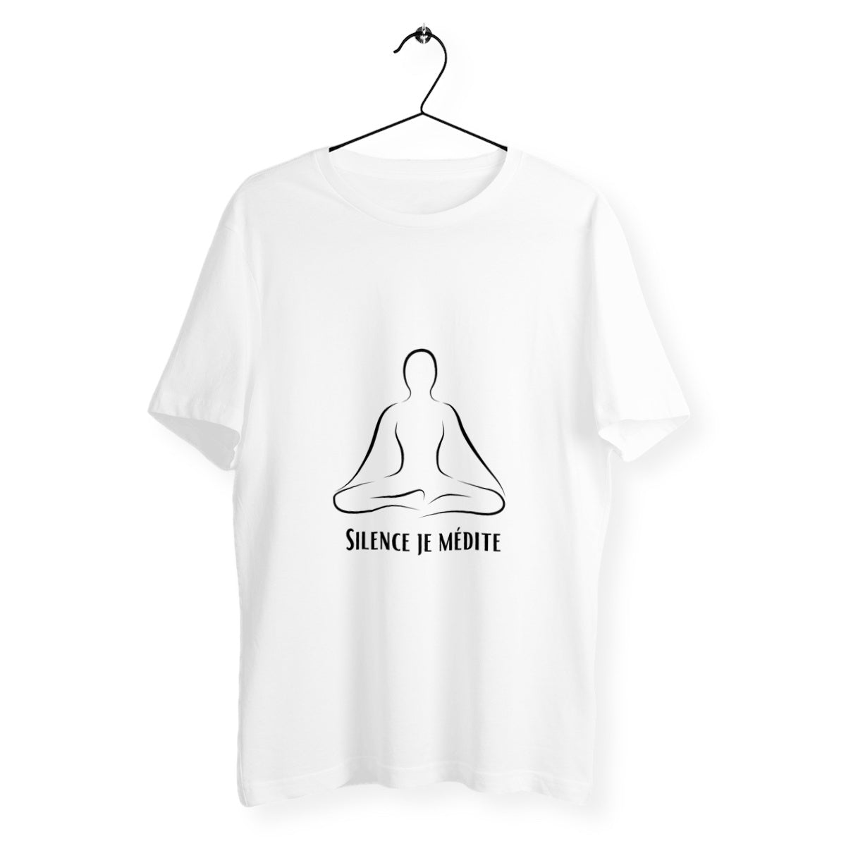 T-shirt unisexe léger - Silence je médite - face_1