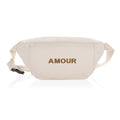 Sac banane en toile recyclée - AMOUR  - face_1