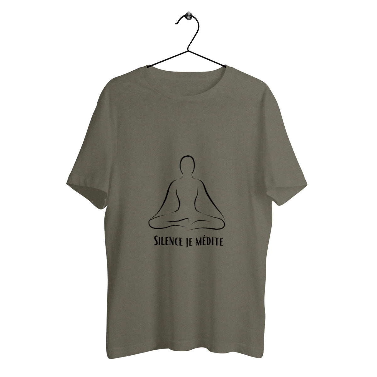 T-shirt unisexe léger - Silence je médite - face_2