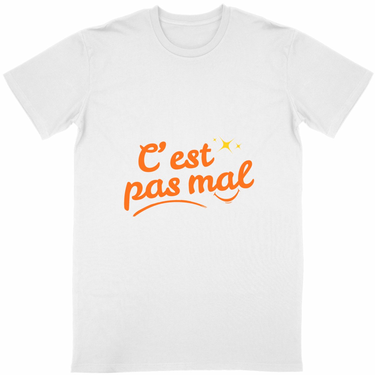 T-shirt Unisexe Classique C'est pas mal - face_blanc