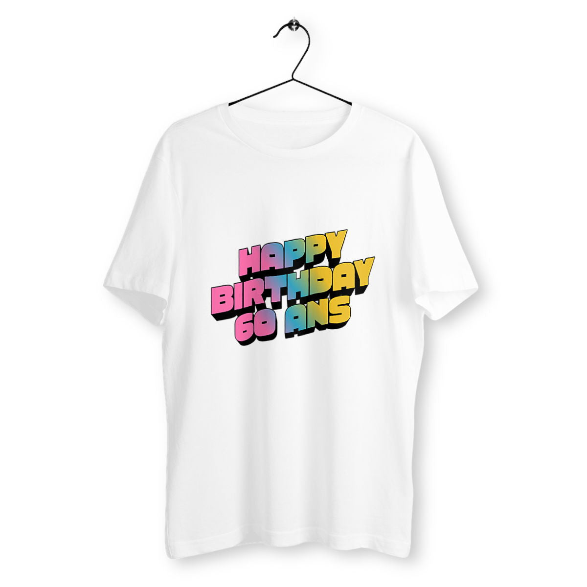 T-shirt Unisexe Classique SQ - 60 ans - face_blanc