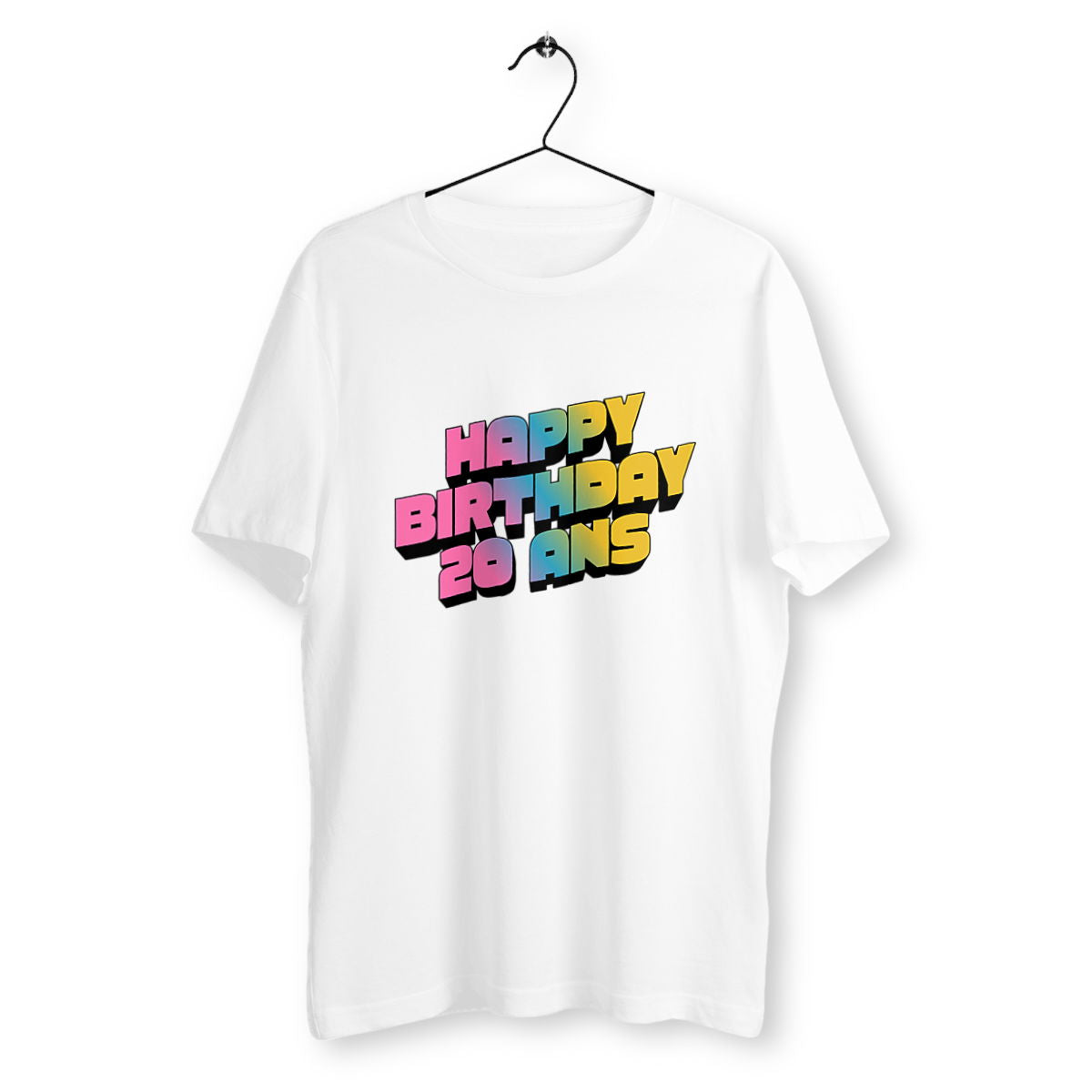T-shirt Unisexe Classique SQ - 20 ans  - face_blanc