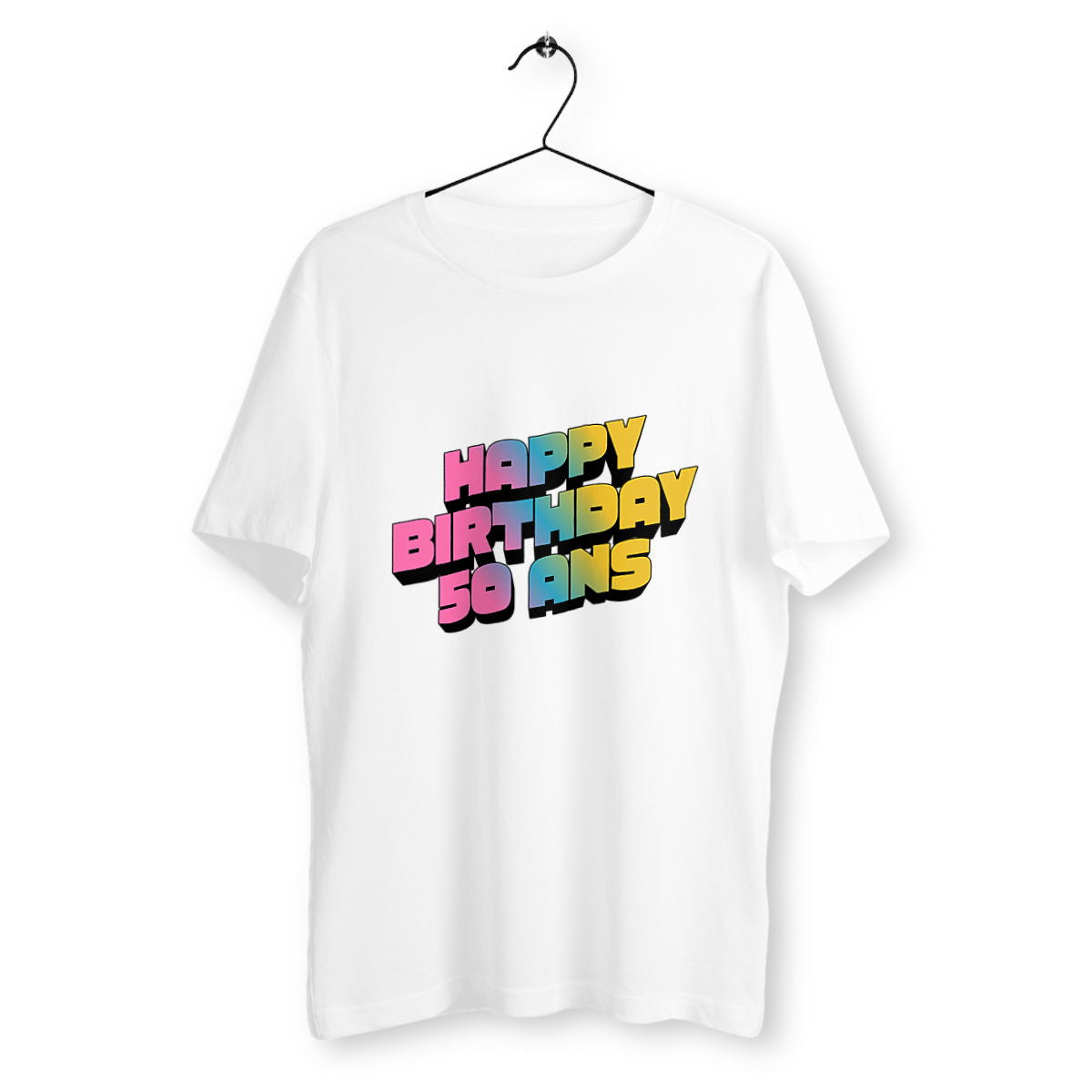 T-shirt Unisexe Classique SQ - 50 ans  - face_blanc
