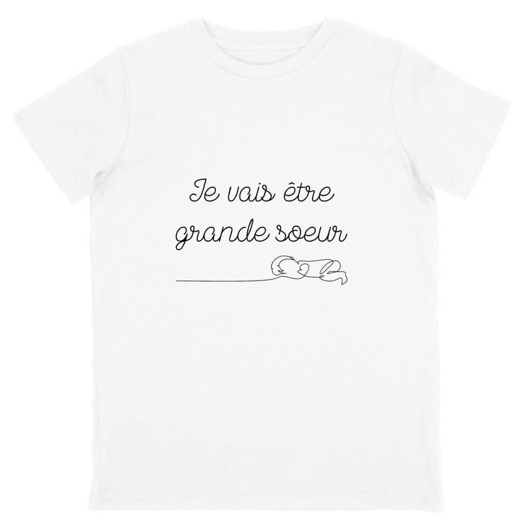 T-shirt Enfant léger - grande sœur - face_blanc