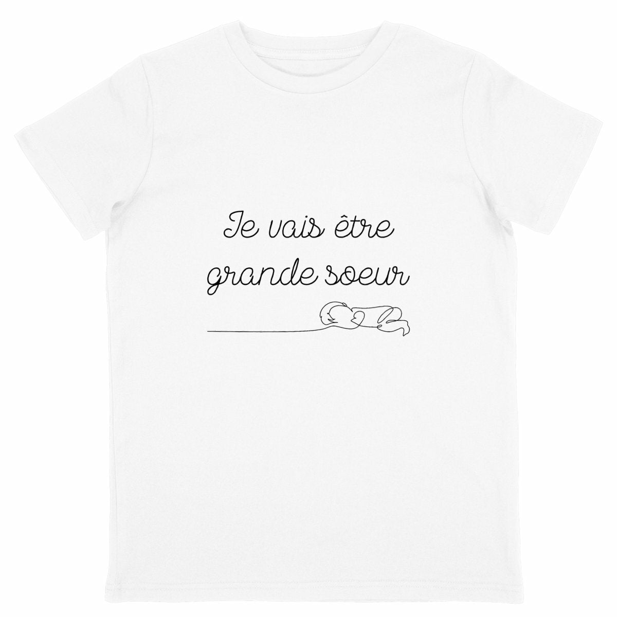 T-shirt Enfant léger - grande sœur - face_blanc