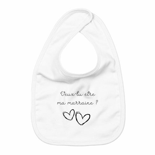 Bavoir - Marraine  - face_blanc