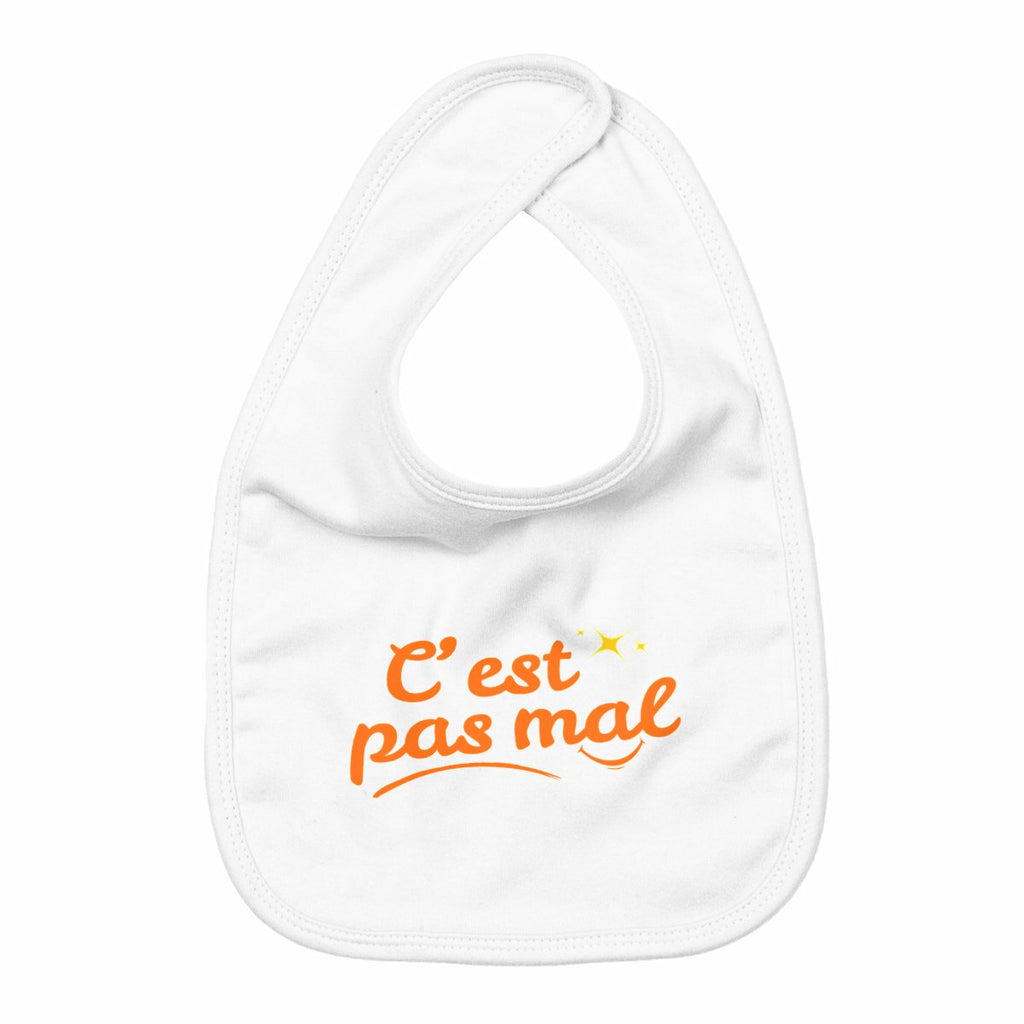 Bavoir C'est pas mal  - face_blanc