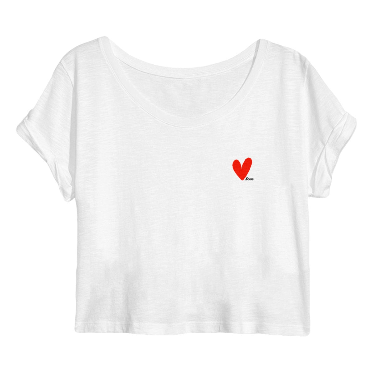 Crop top Femme - Love  - face_blanc