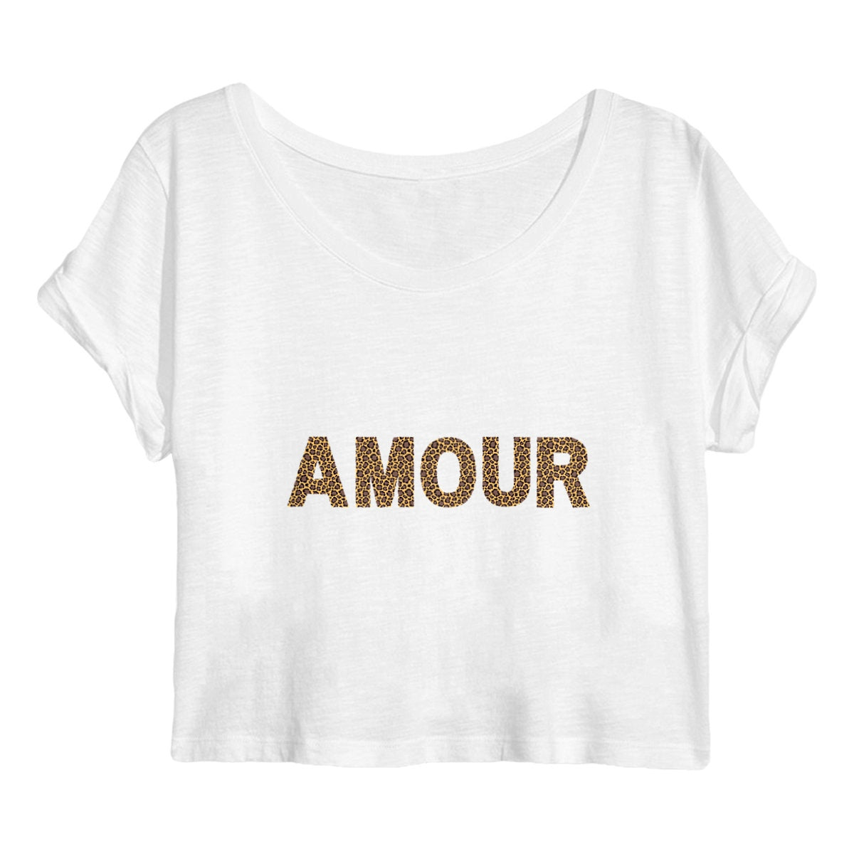 Crop top Femme - Amour - face_blanc