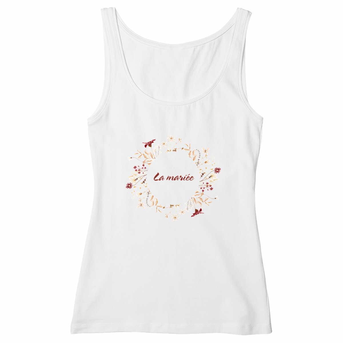 Débardeur Femme Cintré - La mariée - face_blanc