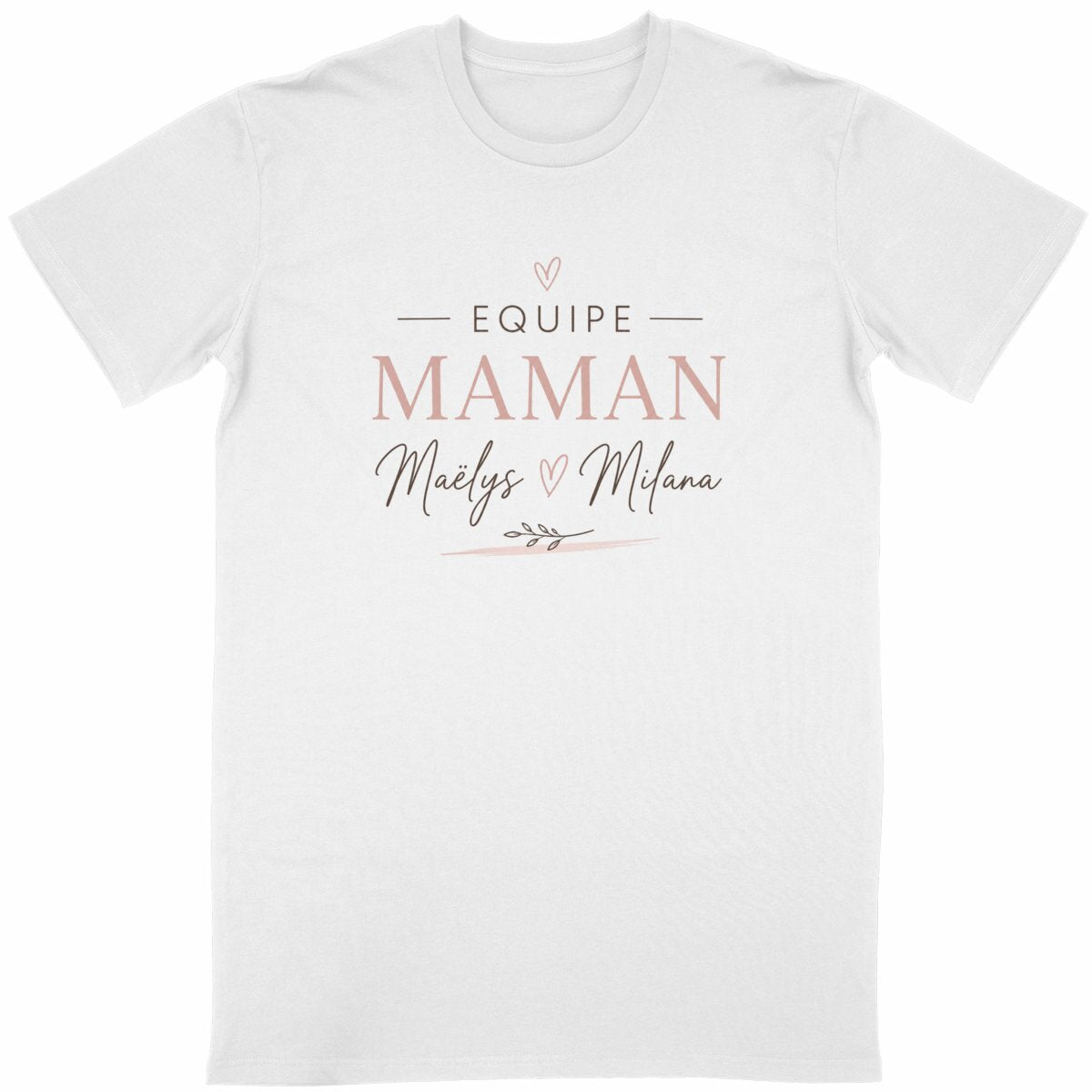 T-shirt Equipe Maman - face_blanc