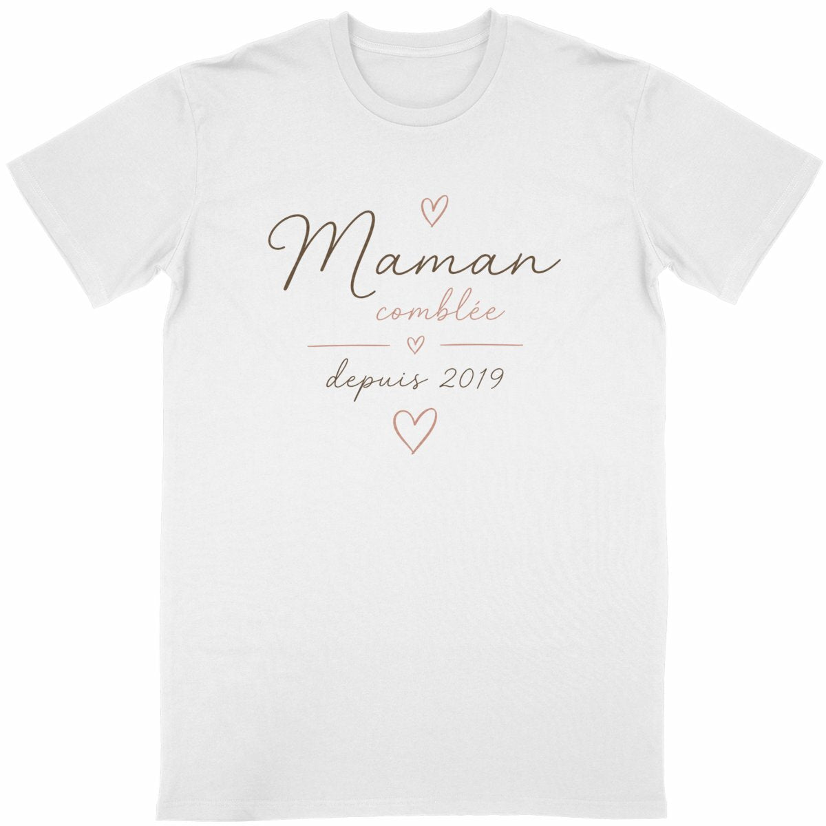 T-shirt Classique - Maman comblée - face_blanc