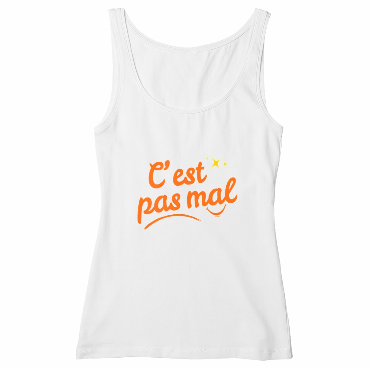 Débardeur Femme Cintré C'est pas mal - face_blanc