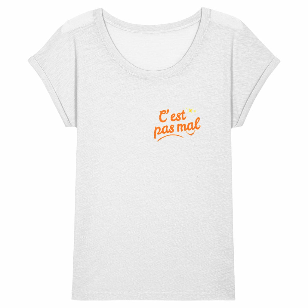 T-shirt Femme Slub C'est pas mal  - face_blanc