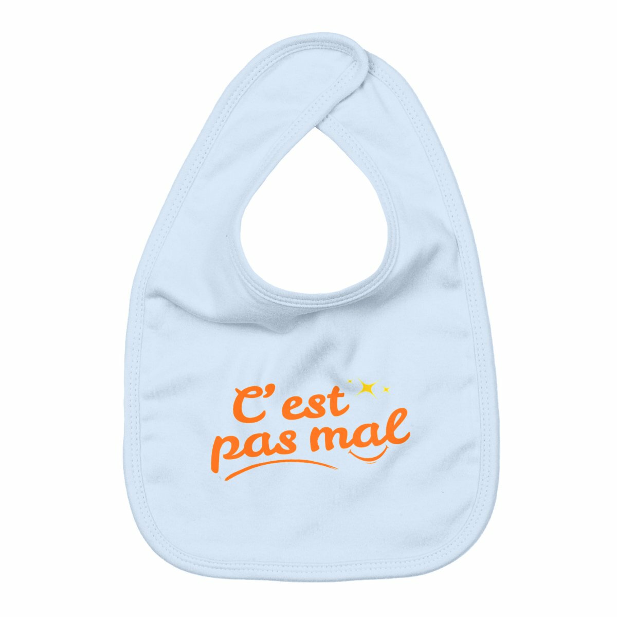 Bavoir C'est pas mal  - face_bleu