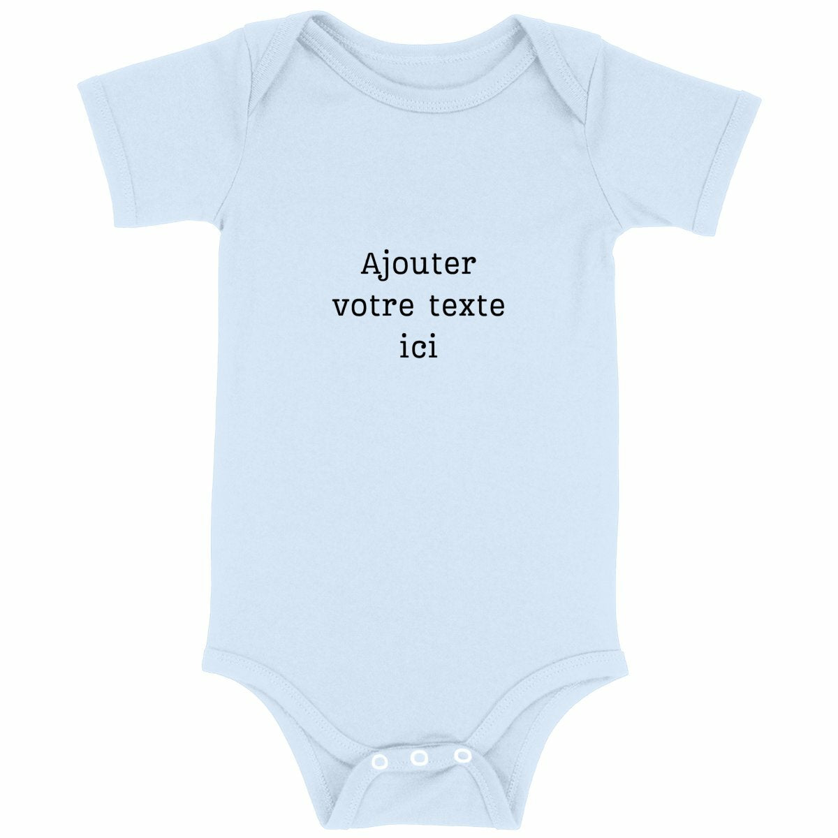 Body bébé à personnaliser  - face_bleu
