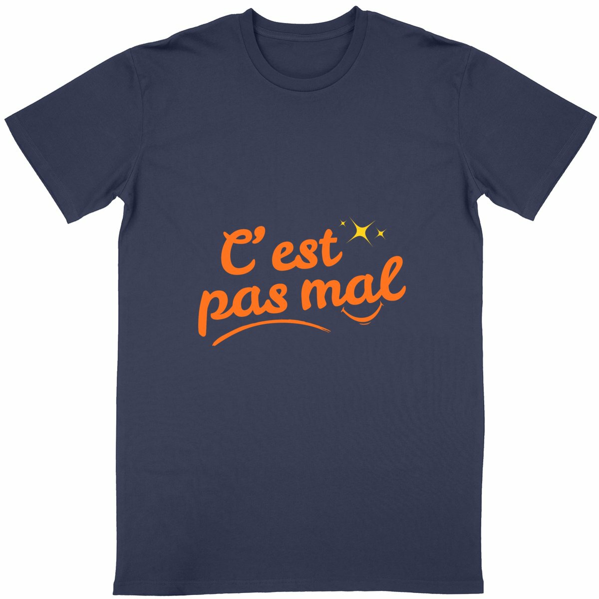 T-shirt Unisexe Classique C'est pas mal - face_bleumarine