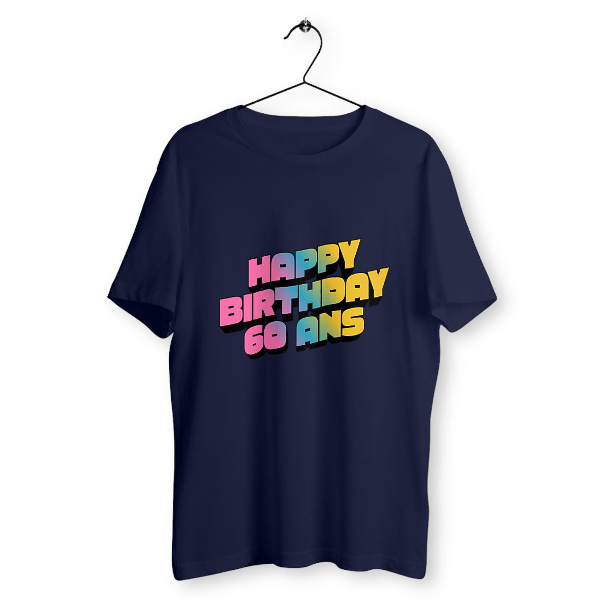 T-shirt Unisexe Classique SQ - 60 ans - face_bleumarine