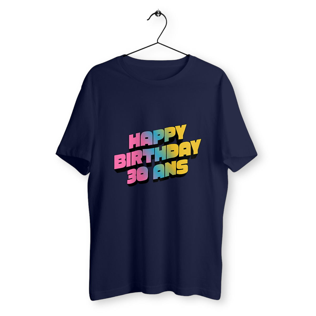 T-shirt Unisexe Classique SQ - 30 ans - face_bleumarine