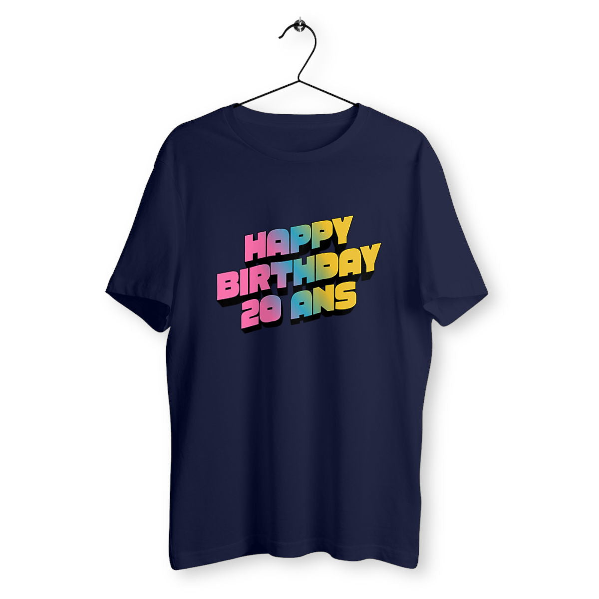 T-shirt Unisexe Classique SQ - 20 ans  - face_bleumarine