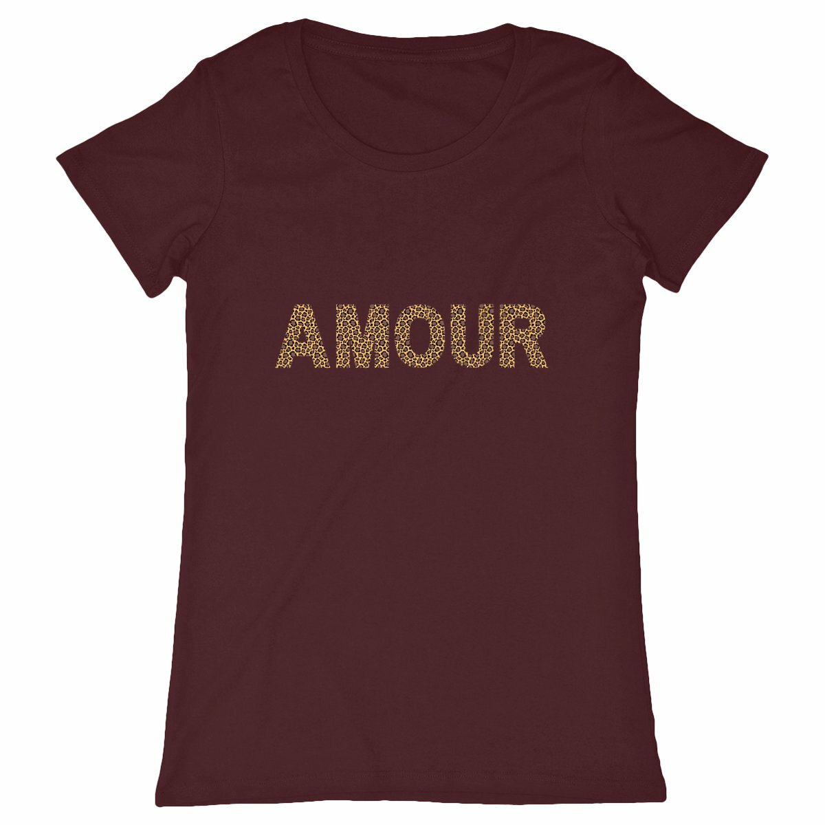 T-shirt Femme Classique - AMOUR - face_bordeaux