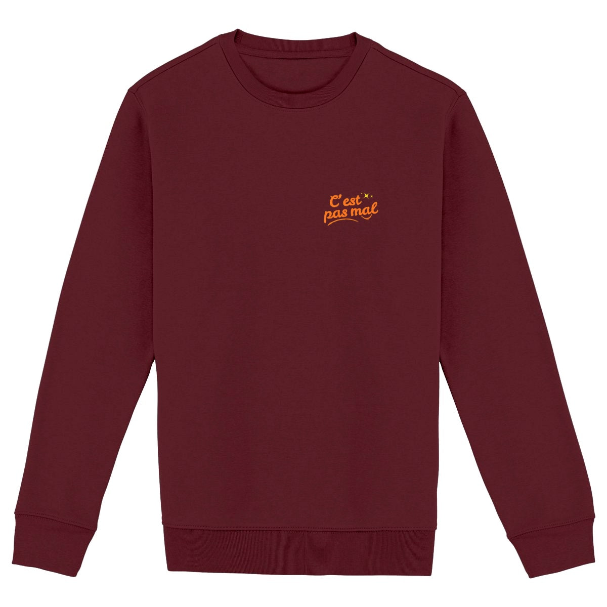 Sweat-shirt Epais Unisexe C'est pas mal - face_bordeaux