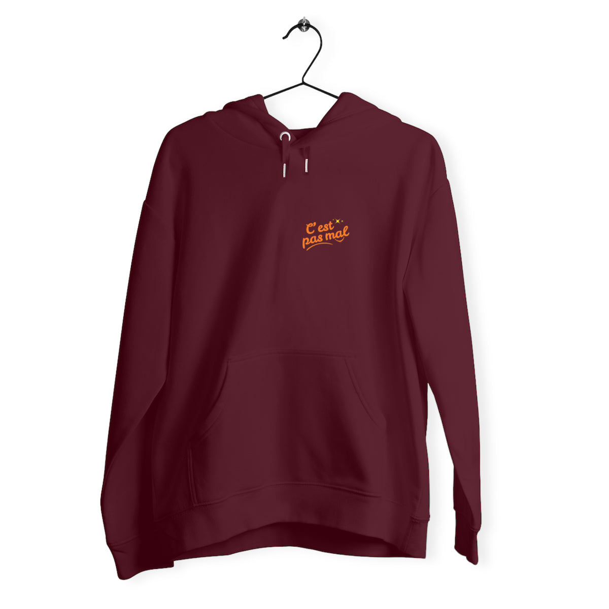 Sweat à capuche Epais Unisexe C'est pas mal - face_bordeaux