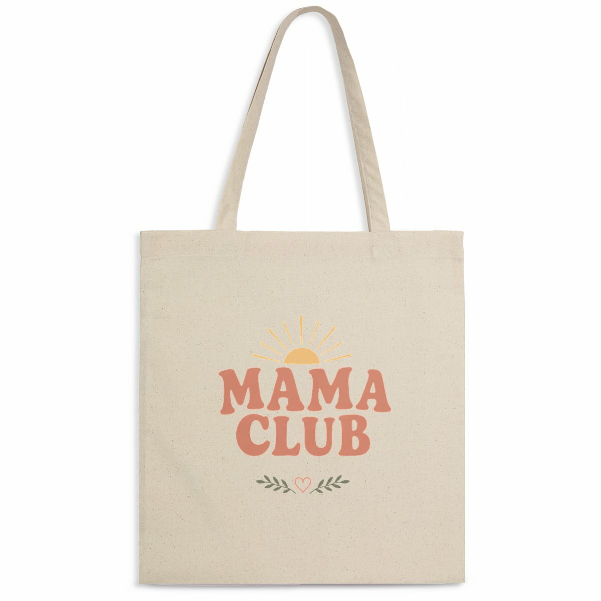 Totebag léger - Mama club  - face_naturel