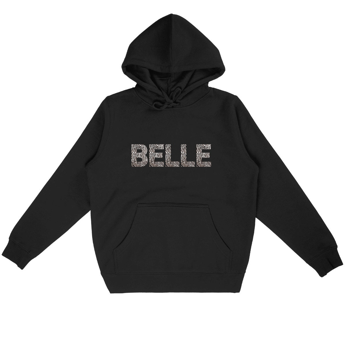 Sweat à capuche Léger - BELLE - face_noir