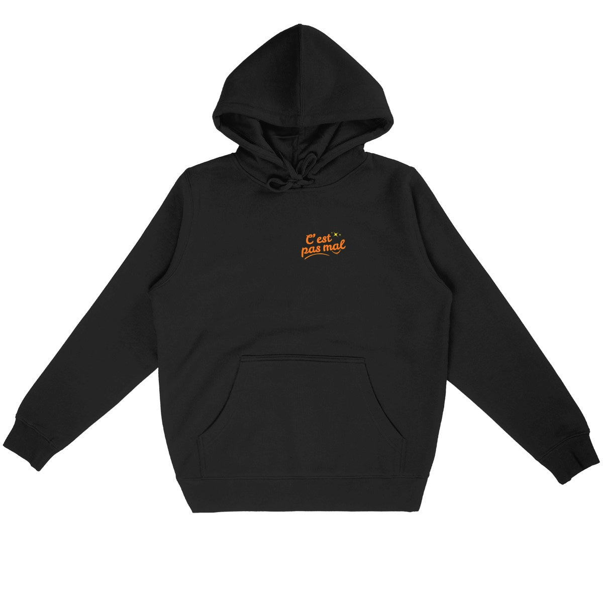 Sweat à capuche Léger Unisexe C'est pas mal  - face_noir