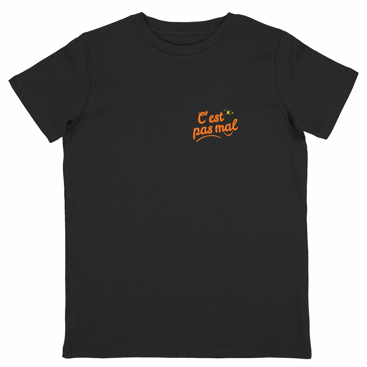 T-shirt Enfant Léger C'est pas mal - face_noir