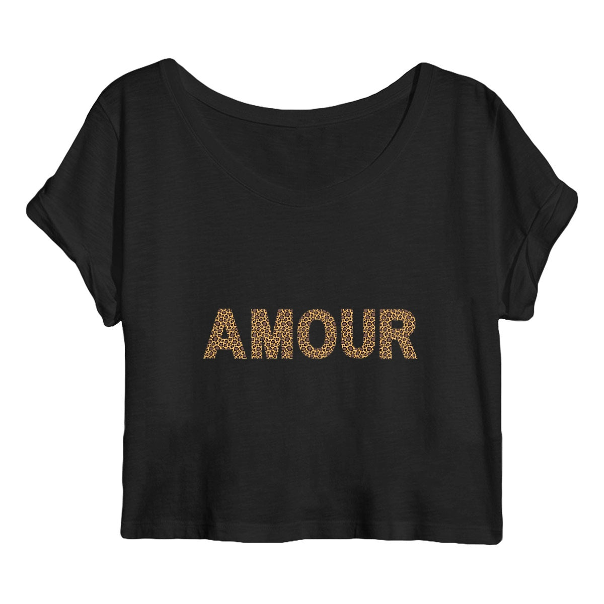 Crop top Femme - Amour - face_noir