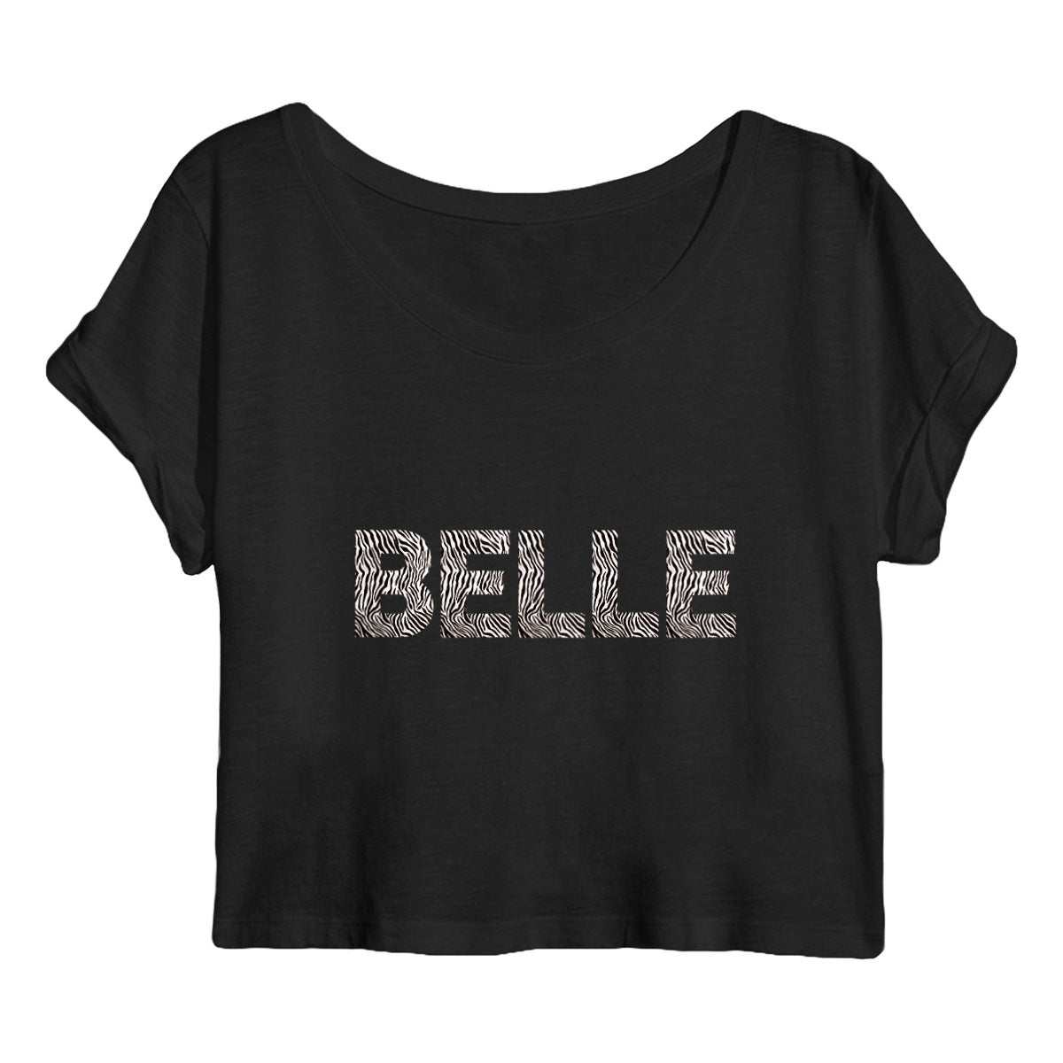 Crop top - BELLE - face_noir