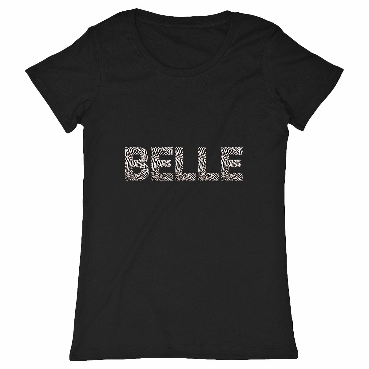T-shirt Femme Classique - BELLE - face_noir