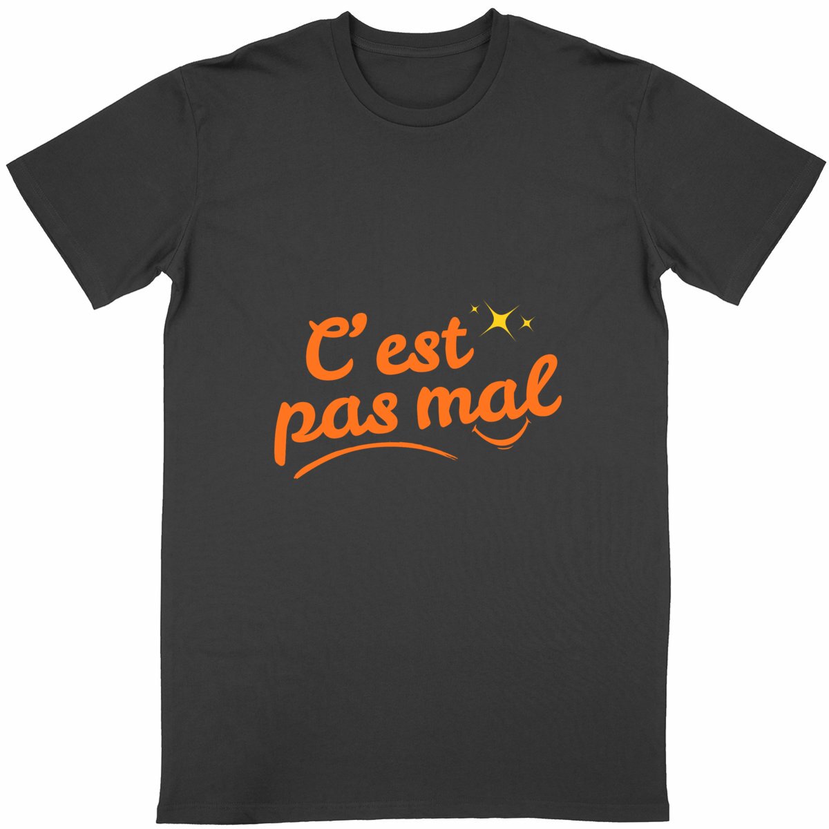 T-shirt Unisexe Classique C'est pas mal - face_noir