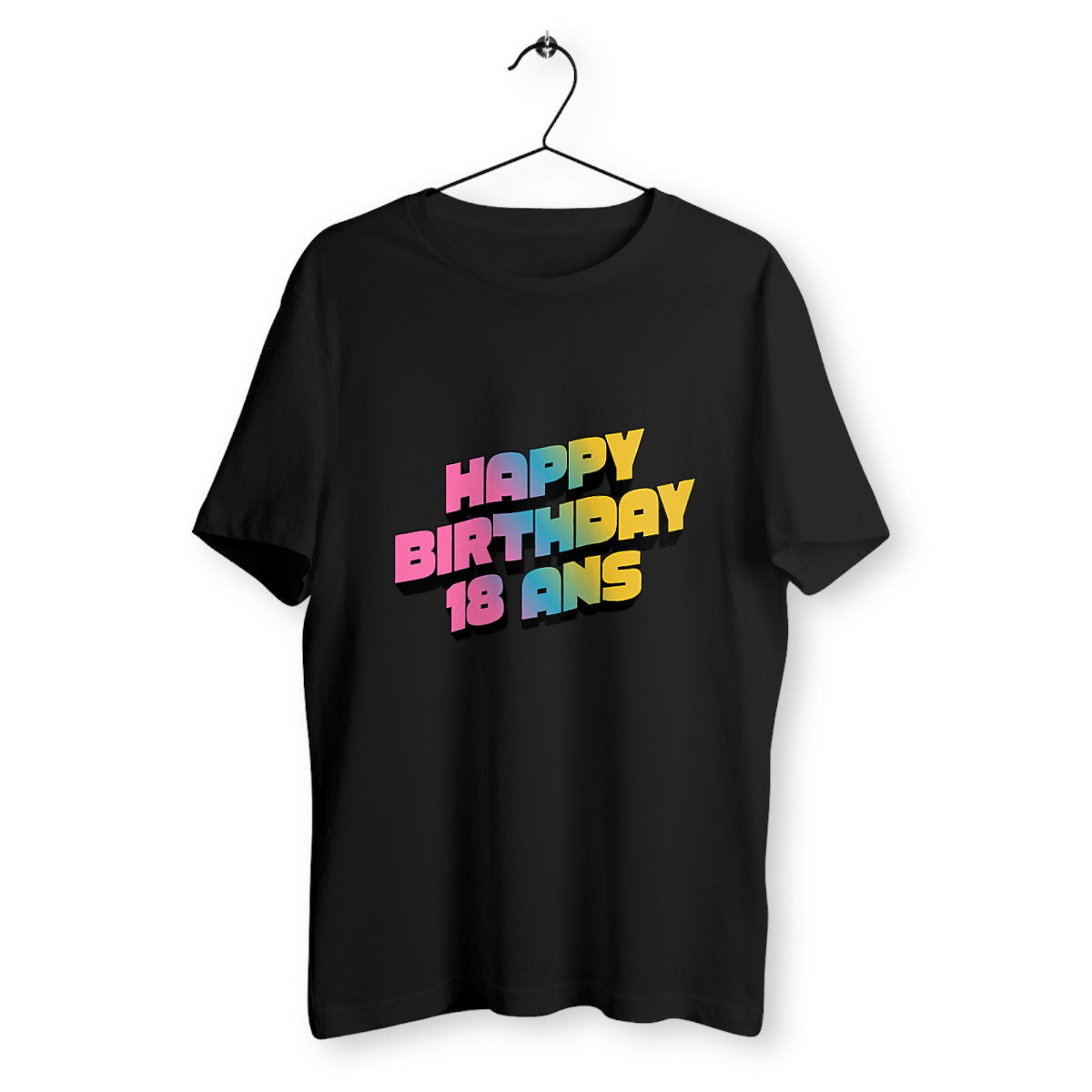 T-shirt Unisexe Classique SQ - 18 ans  - face_noir