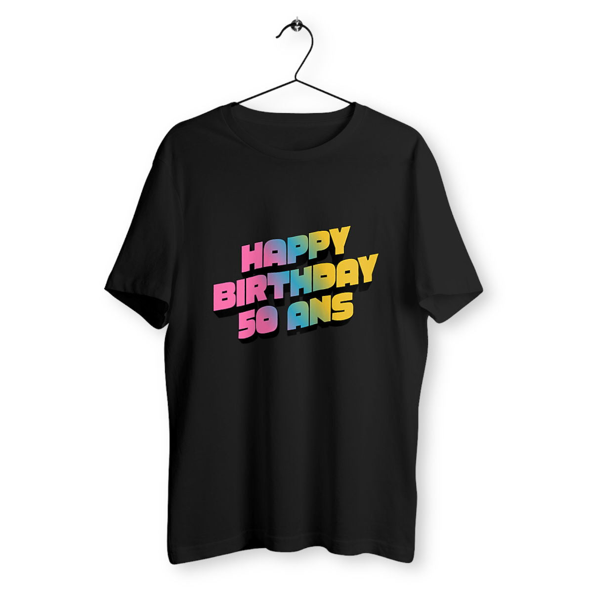 T-shirt Unisexe Classique SQ - 50 ans  - face_noir