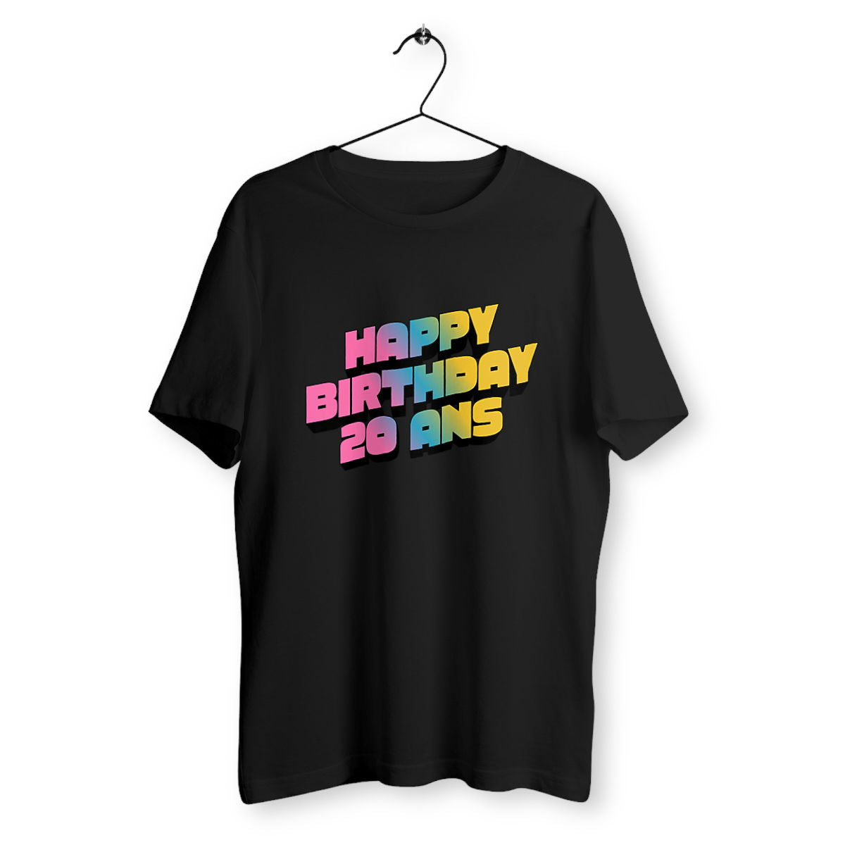 T-shirt Unisexe Classique SQ - 20 ans  - face_noir