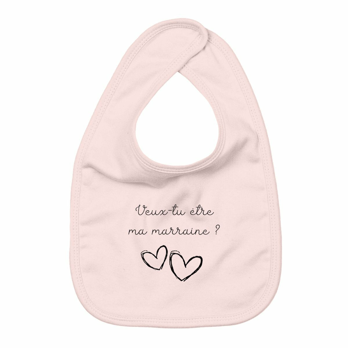 Bavoir - Marraine  - face_rose