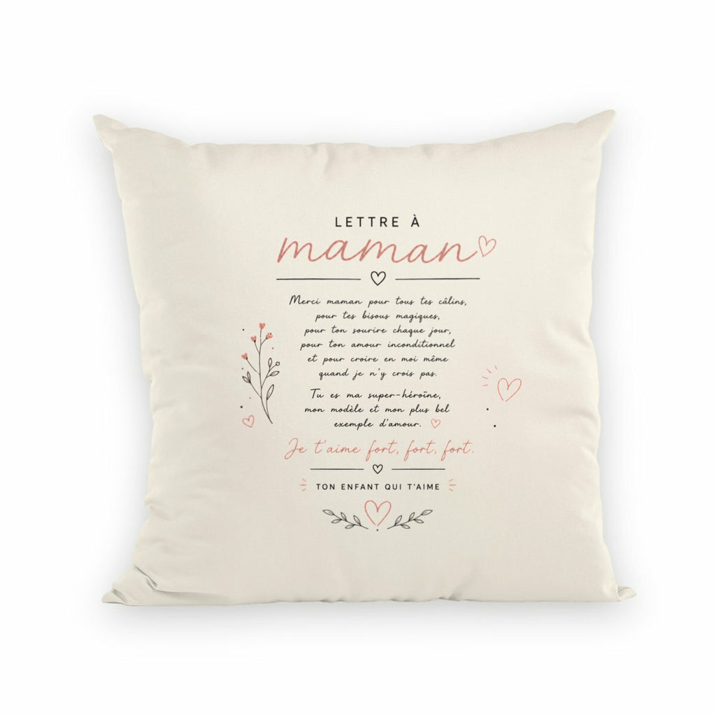 Coussin - Lettre à maman  - recto_naturel